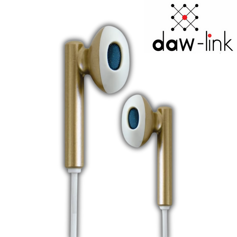 Authentic Dawlink 3.5mm Jack Hands-Free  Multi-Color High-Fidelity Earphones with Built-In Microphone