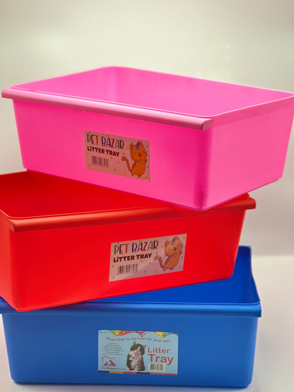 Cat Litter Tray Standard Size For All Ages Color Choice Available