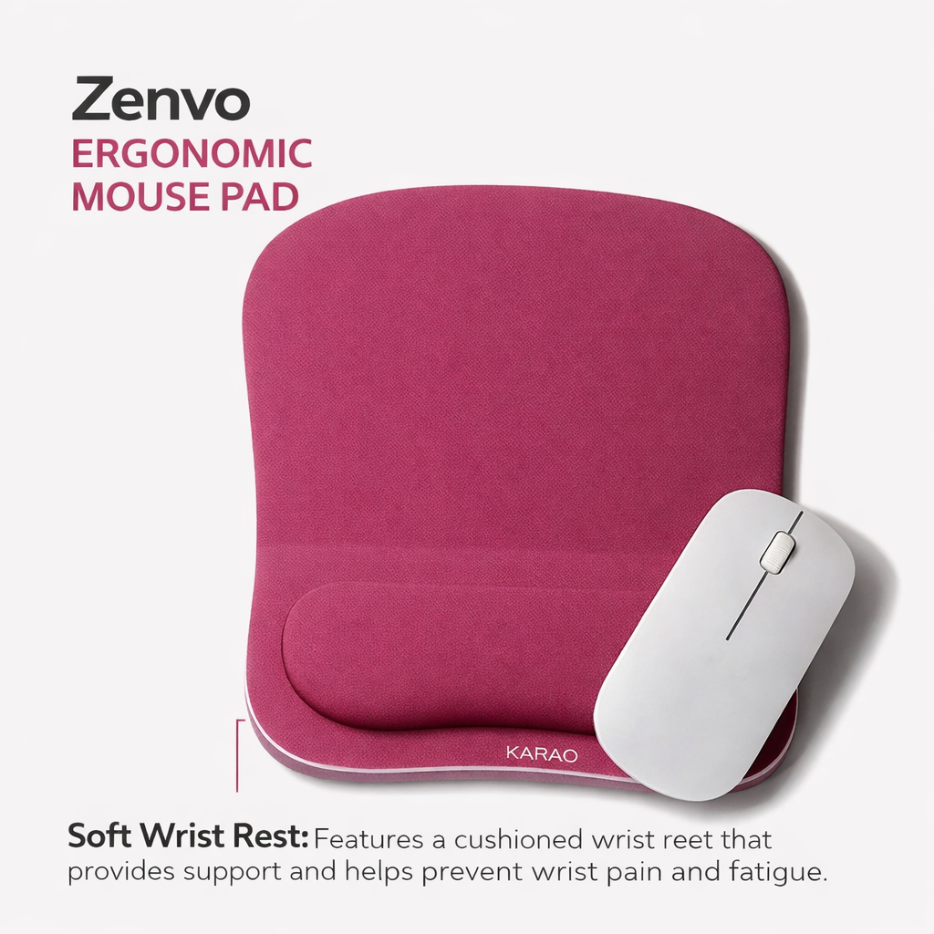Small Size Gaming Mousepad with Wrist Rest – Non Slip Waterproof Mouse Pad for PC & Laptop | Anti Slip Good Quility Computer Mouse Mat with Hand Rest | Office Gaming Mouse Pad