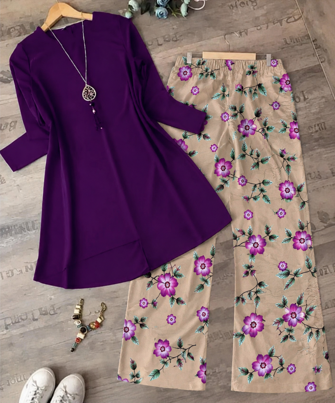 purple and pink