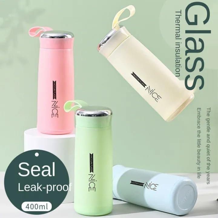 400ml Nice Water Bottle Set | Premium Leak-Proof Reusable Water Bottle | Portable Drinking Bottle for School, Office, Gym & Travel