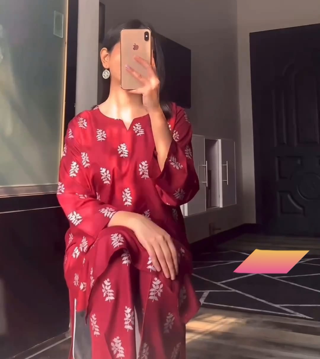 Stylish Collection Multicolor Leaf Printed Dress Summer Cotton Casual Shirt & Trouser Set Multicolor Fashion Stitched 2 piece suit for women and girls