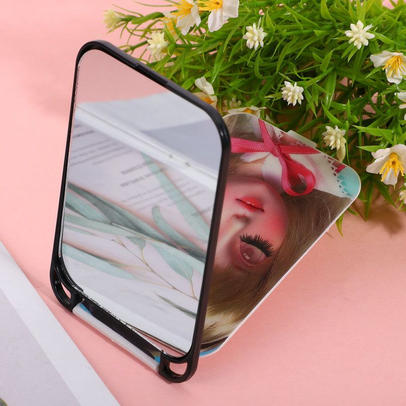 Pocket Foldable Mirror with Comb (Mix/Random Colour/Design)