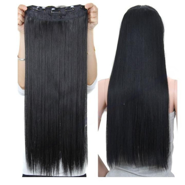 5 clips hair extension - 27 inches black