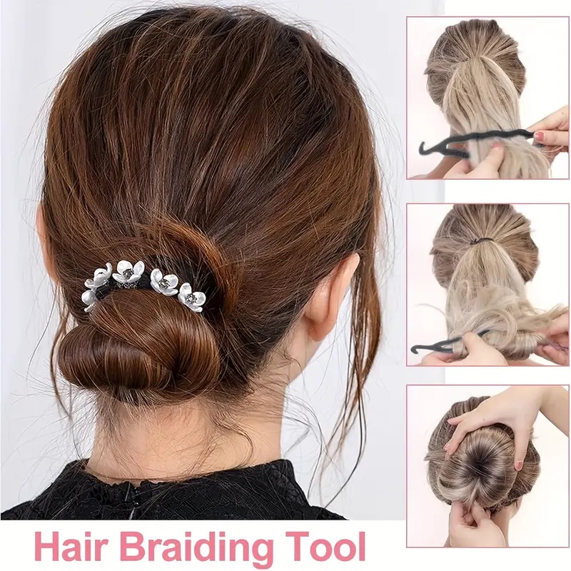 6PCS Hair Braiding & Ponytail Styling Tool Set – Zig Zag Ponytail Makers, DIY Hair Braids Tools, Professional Hair Styling Accessories for Women & Girls