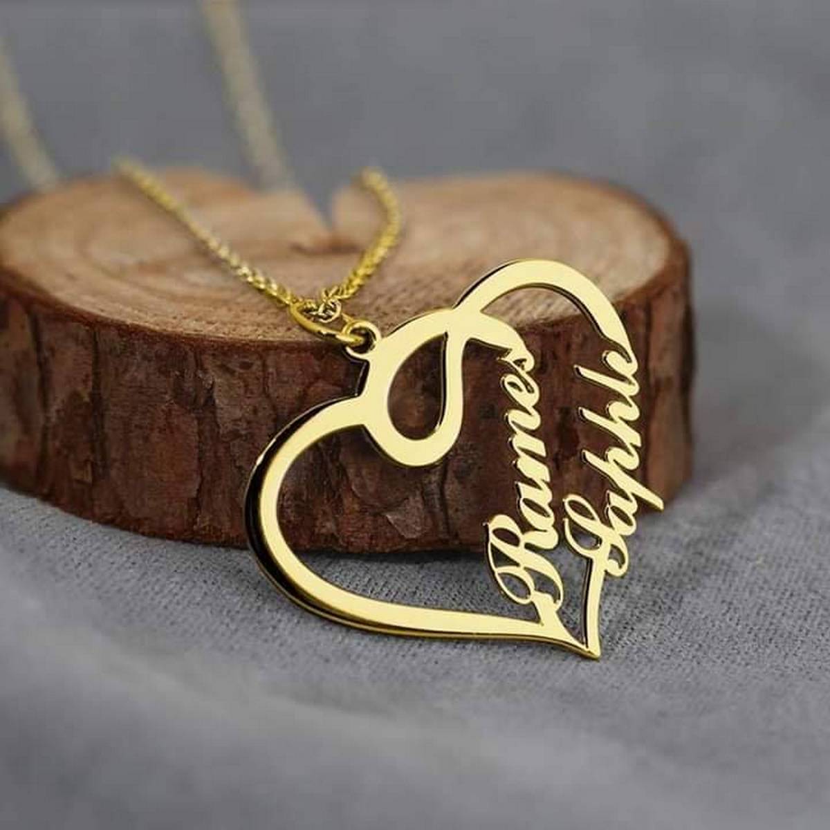 Customized Heart Shape Double Name Locket Buy Online At Best Prices In Pakistan Daraz Pk