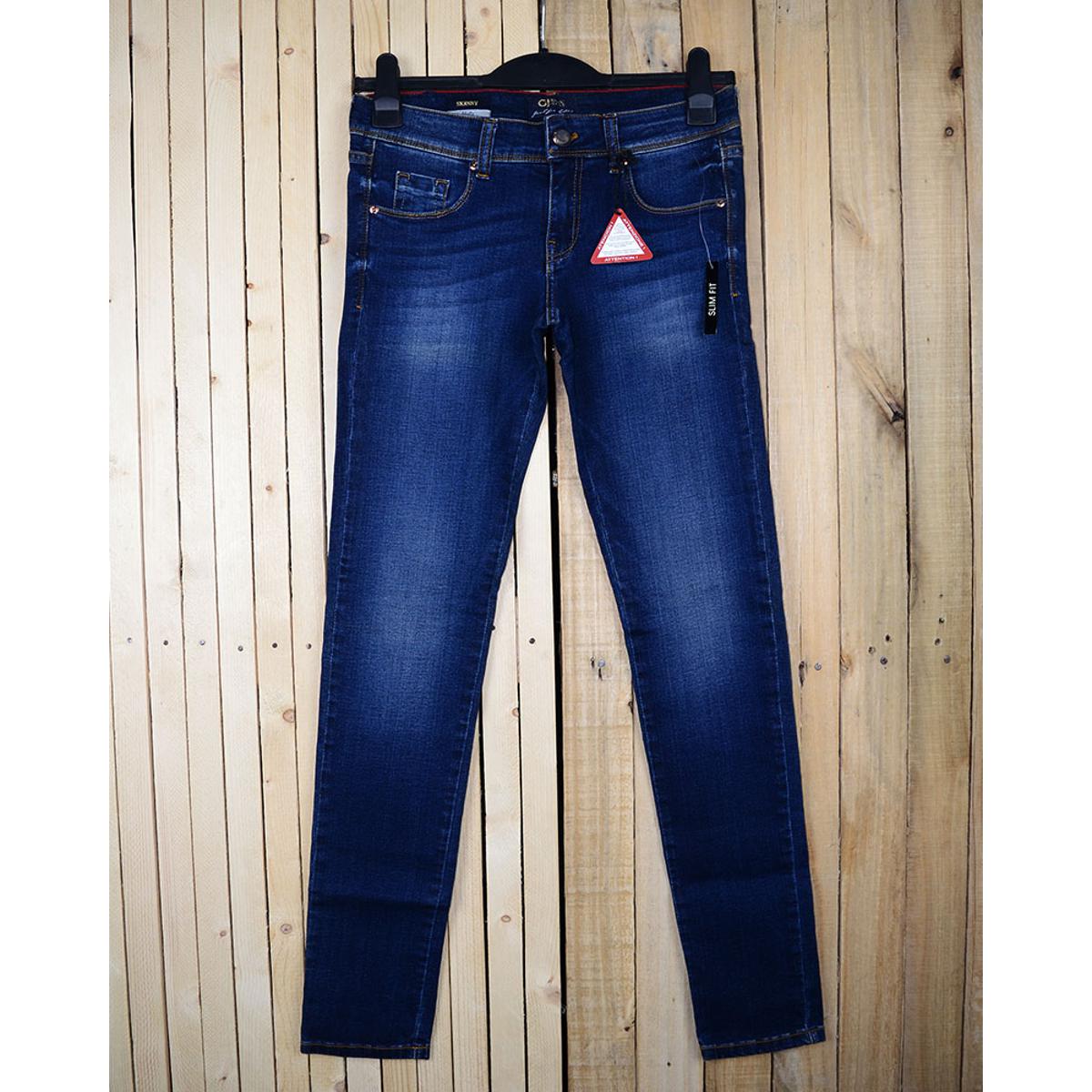 Ladies Women female Jeans Slim Fit ,  Skinny Stretchable Denim Jeans Narrow, Party Wear, Comfortable ( Dark Blue)