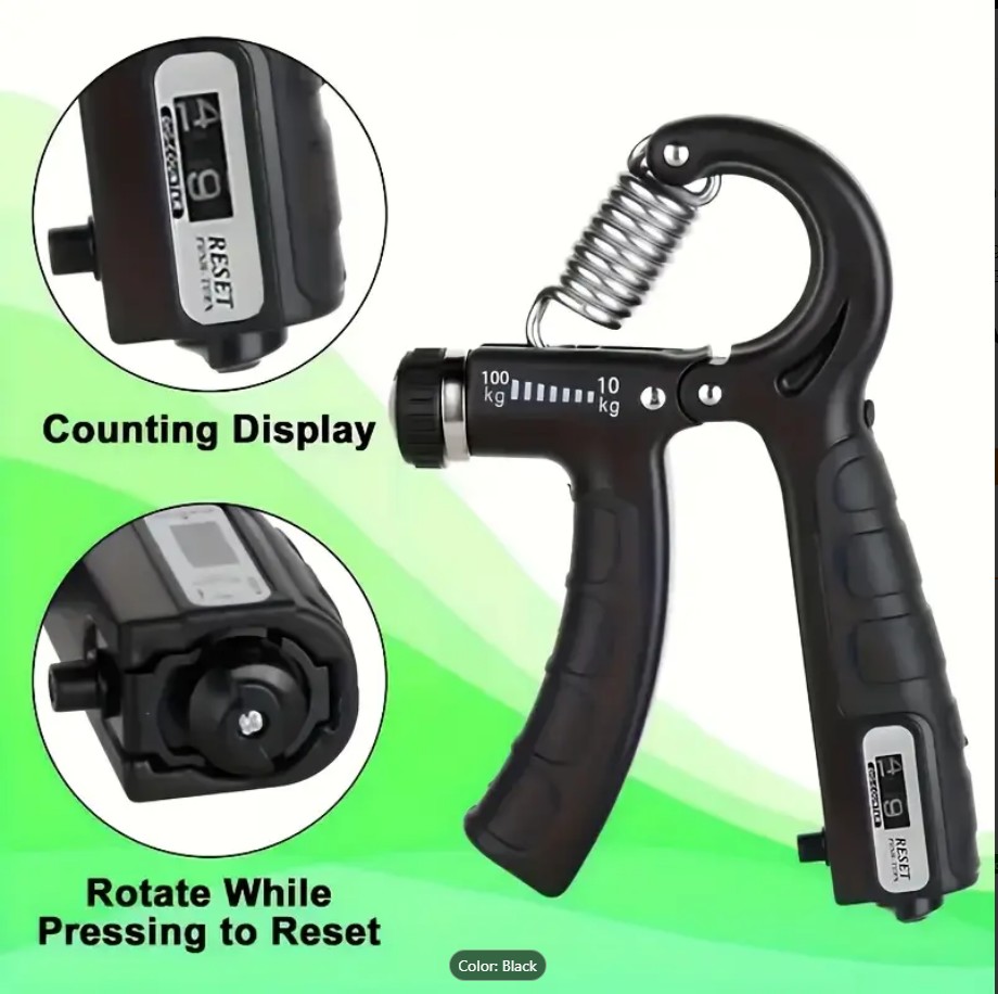 Adjustable Hand Grip Power Exerciser Forearm Wrist Strengthener Gripper With Counter
