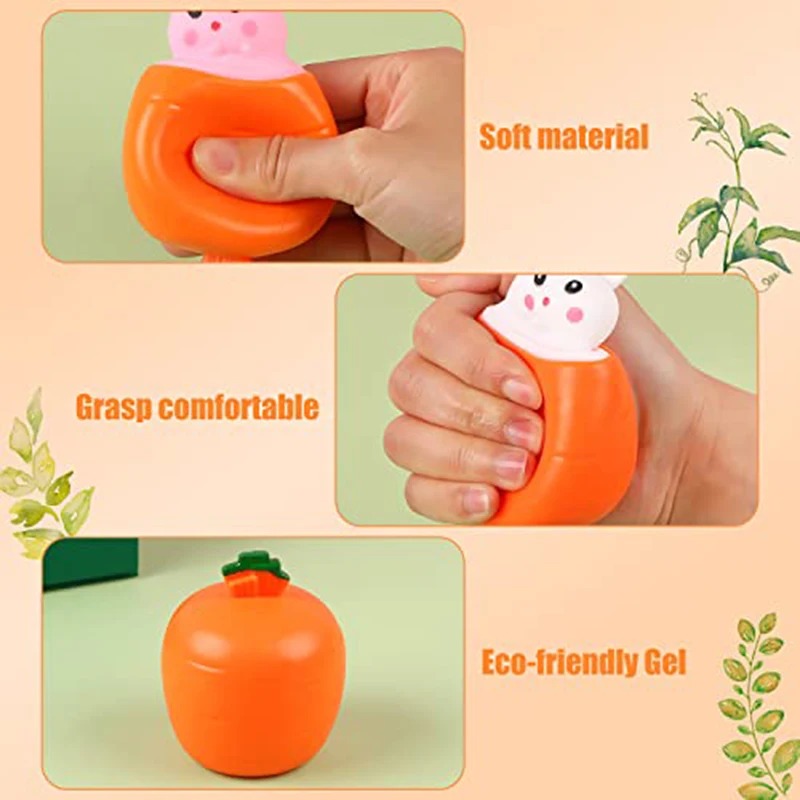 2-teiliges Stressball-Set Karotte & Hase – Anti-Stress-Spielzeug Für Kinder & Erwachsene, Perfekt Für Ostern