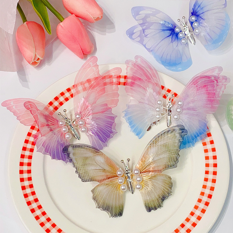 Mini Butterfly Hair Clips Mesh Colorful Butterfly Hairpins - Temu United  Arab Emirates