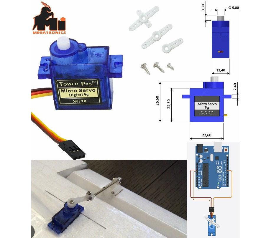 TowerPro SG90 9g Micro Servo Mini Gear Motor RC