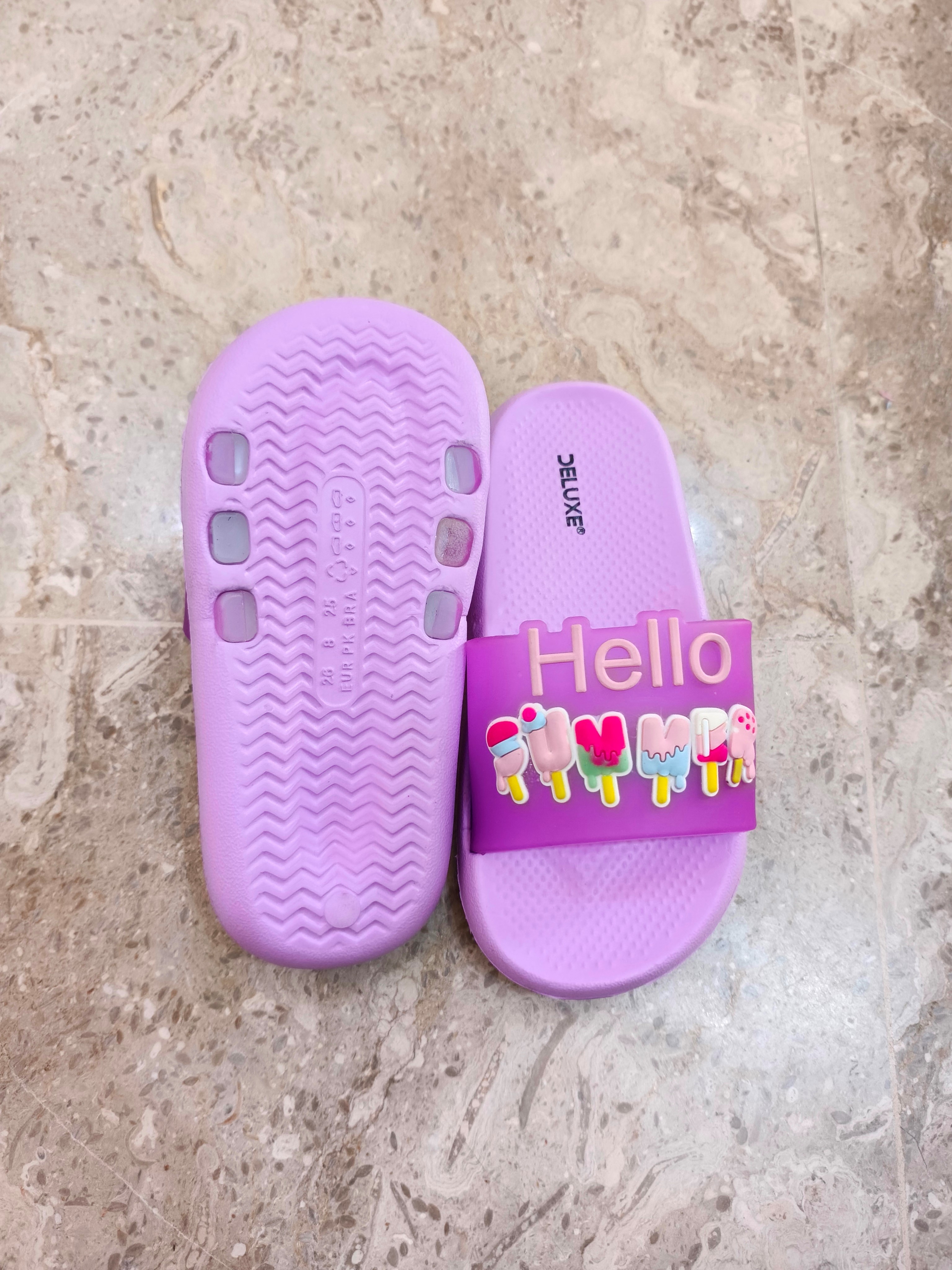 Kids Cute Ice Cream Slide Slippers - Soft & Comfortable