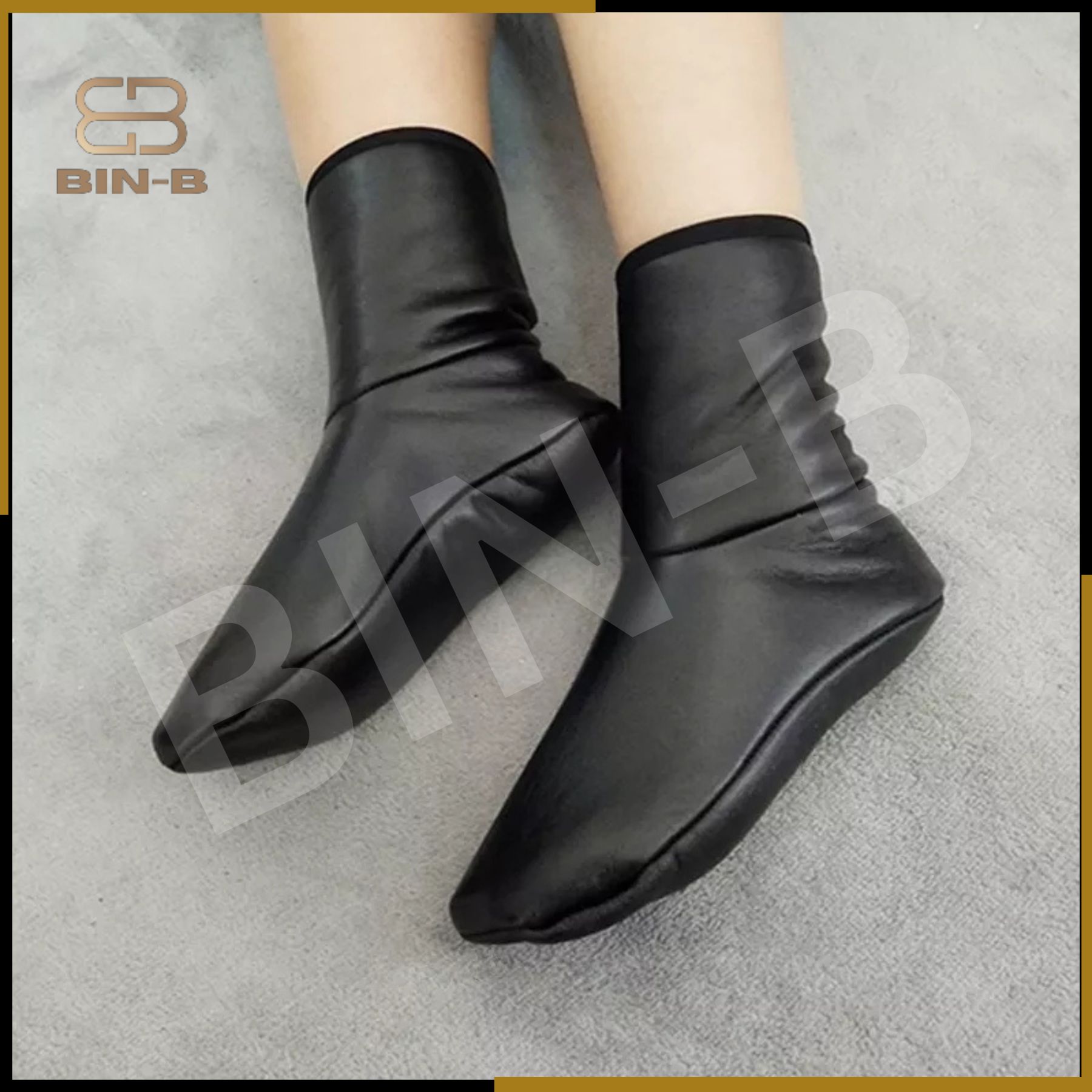 BIN-B Winter Warm socks Leather for Womens Thermal Floor Socks Moza Indoor House Soft Non-Slip Socks Men Women Plus Velvet Thickened Stocking Mozay Adult Unisex