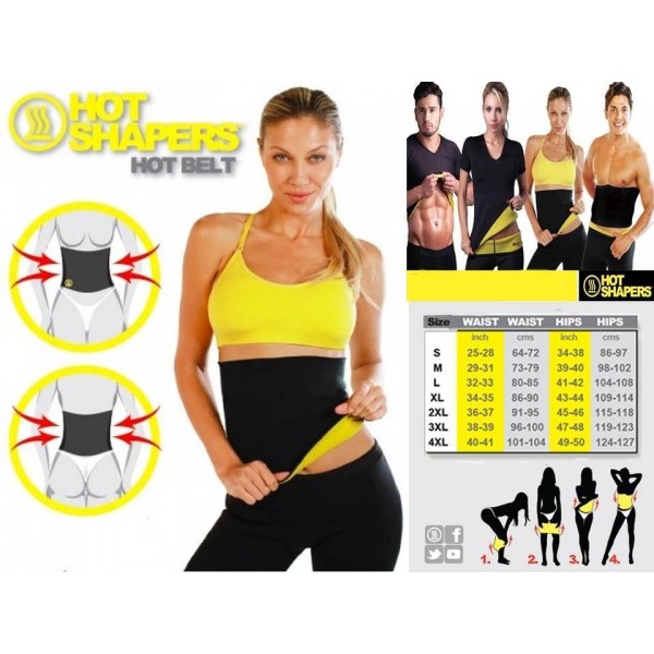 Slimming Hot Shaper Belt | Fat Burning Sauna Belt for Men, Women & Girls | Belly & Back Pain Support | Perfect for Gym & Home Workouts"