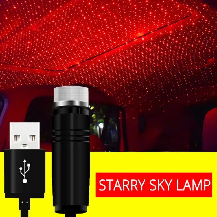 Auto SUB Atmosphere Lamp Star Ceiling Reading Light Laser Projection  Decorative Led Car Trunk Roof Interior Room Home Dome Ligh