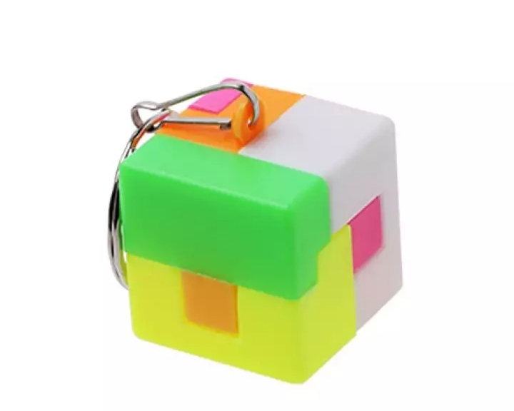 Pack of 4- Intelligent Puzzle with Key Chain Rings for KIDS PLAY FUN (High Quality)