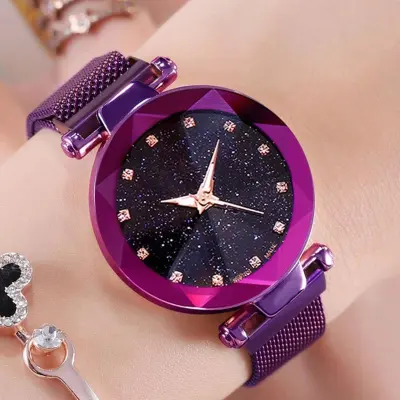 Purple discount diamond watch