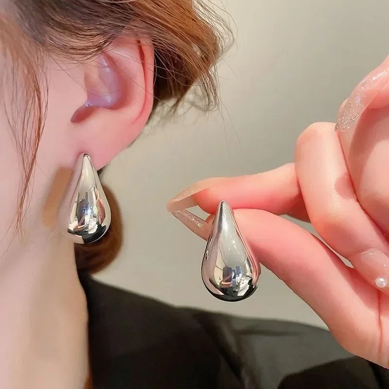 Anti Tarnish Stainless Steel Drop Earrings for Women Gold and Silver