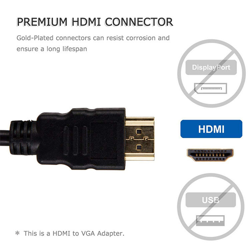 HDMI TO VGA Converter with Sound Audio Cable