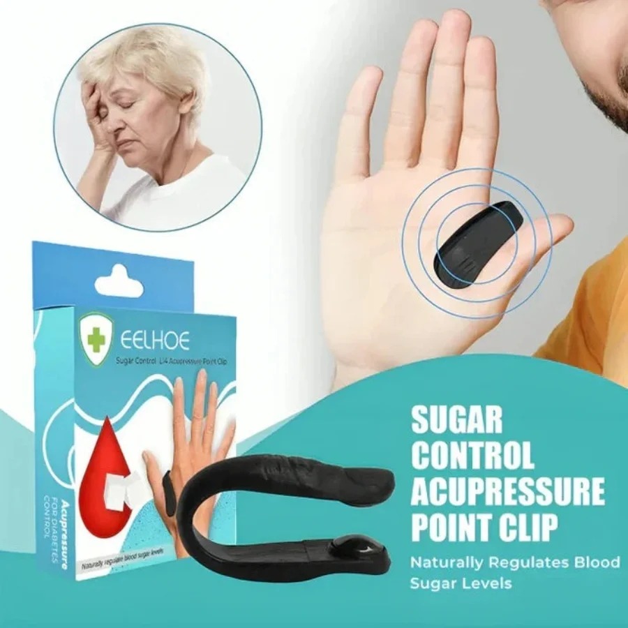 Original BP Sugar Control Clips for LI4 Acupressure Point Weight Loss Health Pressure Clip Pair