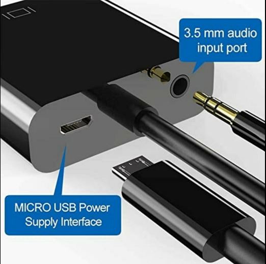 VGA to HDMI With Audio New Universal Converter, Cable Version, VGA + Audio in/HDMI Out