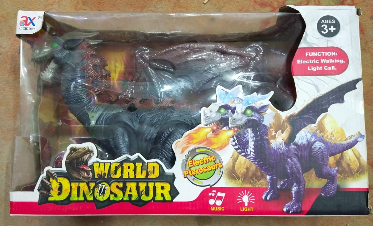 walking dinosaur toy with light and sound
