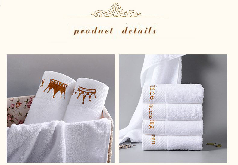Embroidered Crown White Bath Towel 5stars Hotel Towels 100% Quality Towel  Set Washcloths Towels Bathroom Large Face Towel Bath - Towel - AliExpress