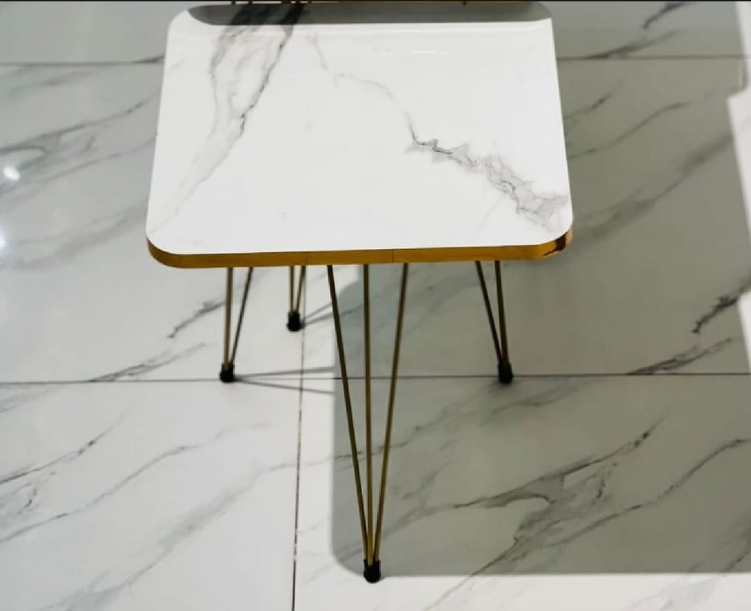 WOW Flower look Set of 3 Round Coffee Table HIGH Gloss Nesting End Tables with Metal Legs for Living Room, Home Office, Nightstands for Bedroom, Sturdy Easy Assembly - 3 Piece Modern Nesting Table Living Room BY ALHAFIZ WALLS