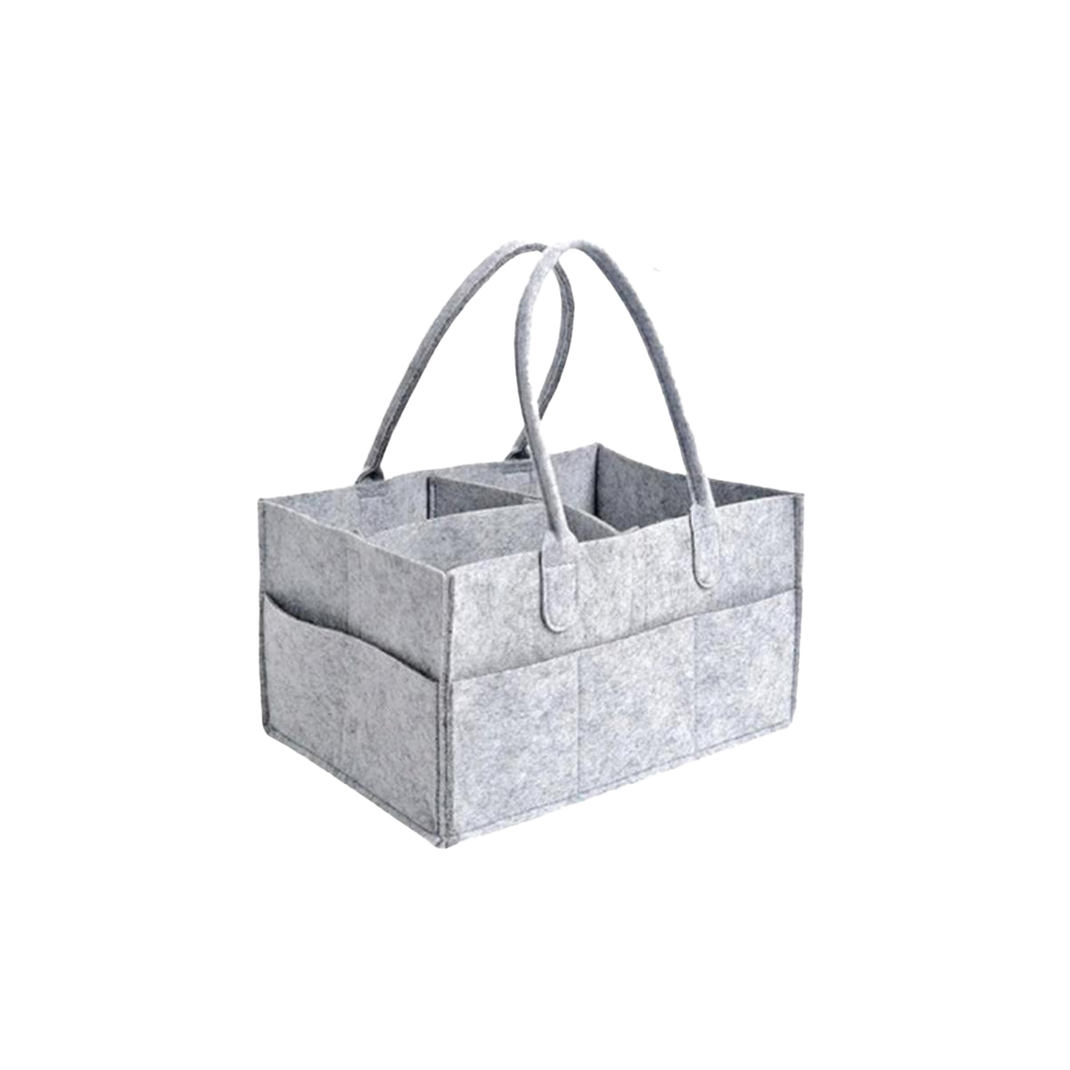 Baby Diaper Organizer Caddy Felt Chang Nappy Kids Storage Carrier Bag Grey