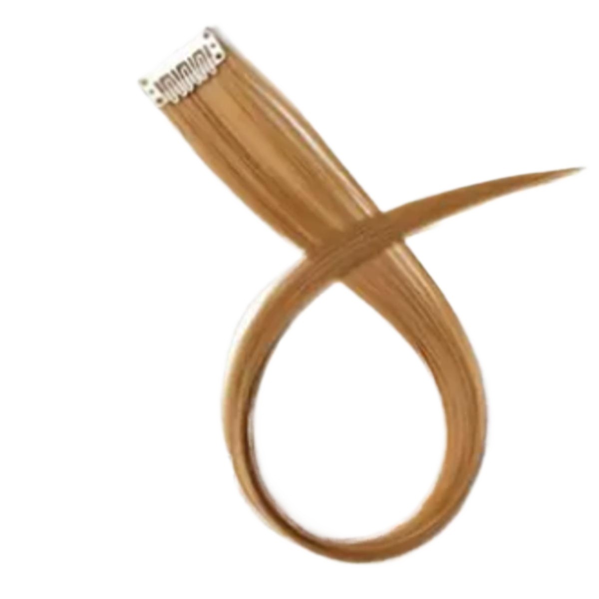 20inch long synthetic hair clip extention -Brown