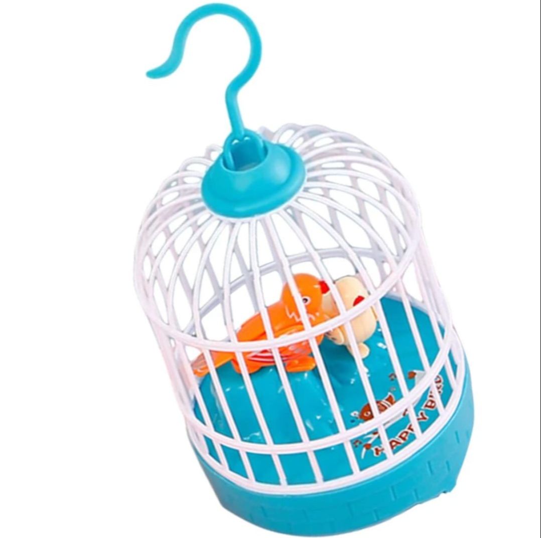Interactive Singing Birds Cage with Voice Control Light & Sounds, Educational Electronic Pet Toy for Kids, New - Multicolor