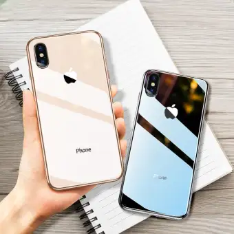 Luxury Tempered Glass Back Cover Soft Tpu Edge Case For Iphone X Xs Xs Max Buy Online At Best Prices In Pakistan Daraz Pk