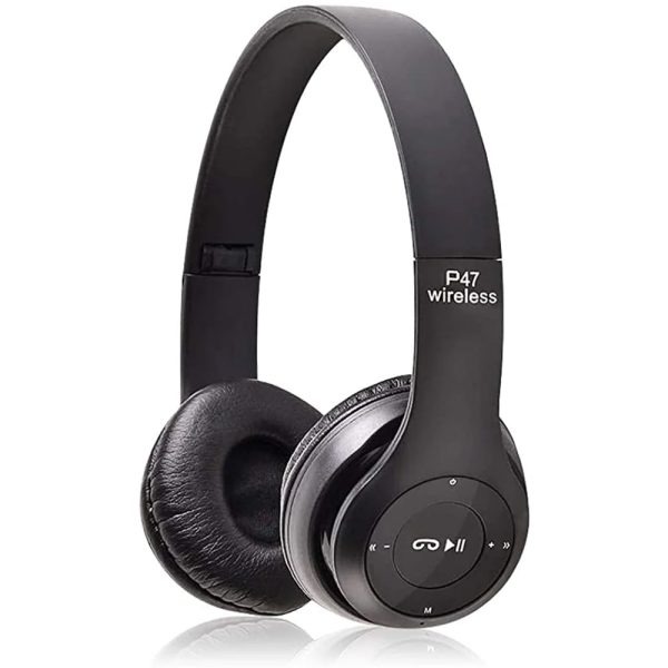 Latest High Quality Orignal P47 Wireless Foldable Headphone (Connect with All Smart Cell Phones / Laptops / Computer Systems and Gaming Mode)