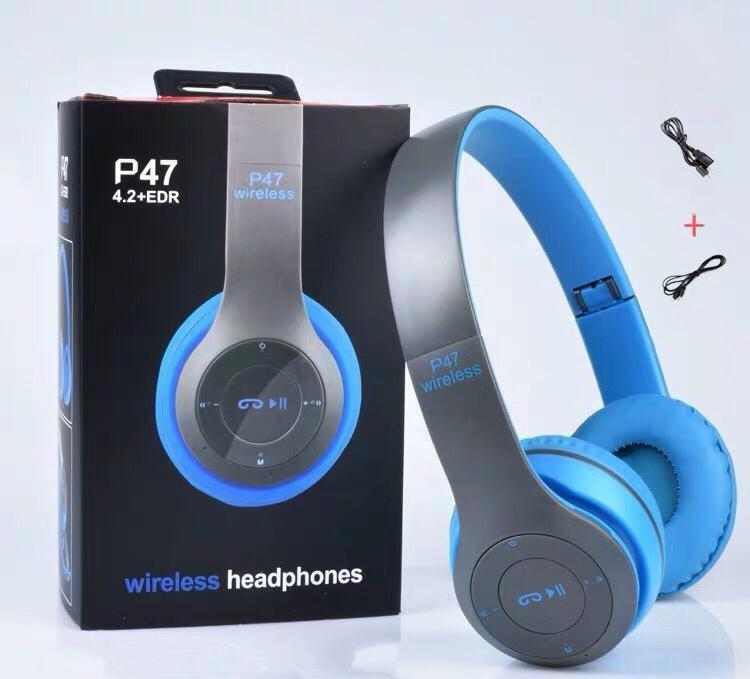 Headphone P47 with Pop Window Over The Ear Wireless Bluetooth Headphone Support Sd Card use