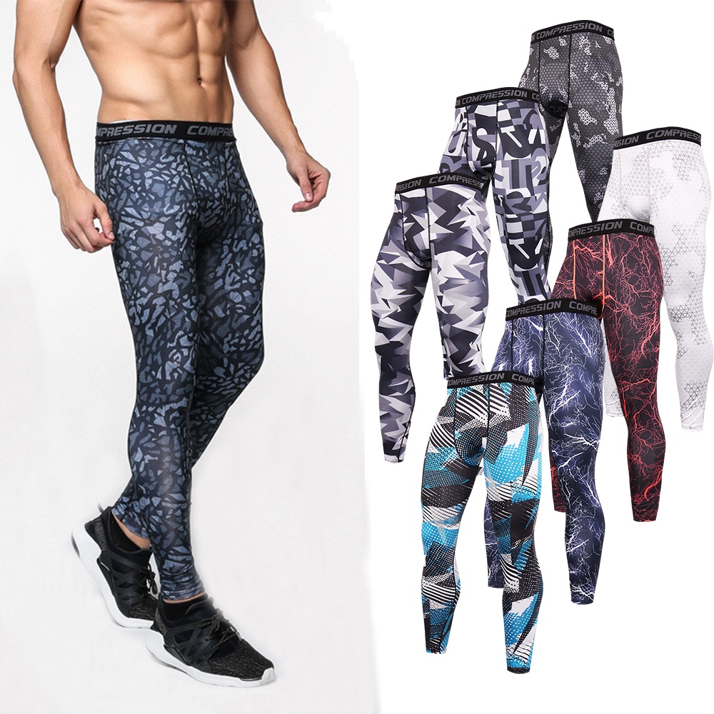 Men Sport Compression Pants Cycling 