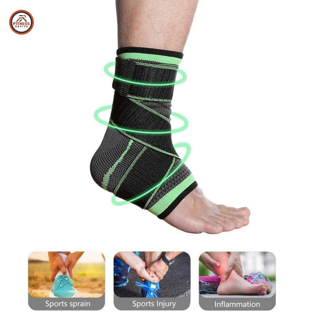 Ankle Support Sleeve – Elastic Compression Brace for Ankle Sprain, Joint Stability & Sports Protection | Breathable Anti-Slip Ankle Guard for Running, Football & Gym | Men & Women