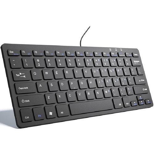 USB Wired Mini Keyboard, Slim Ergonomic Keyboard Small Compact Simple Wired Business Keyboard for Laptop and Desktop Computer, Plug and Play Small USB Keyboard