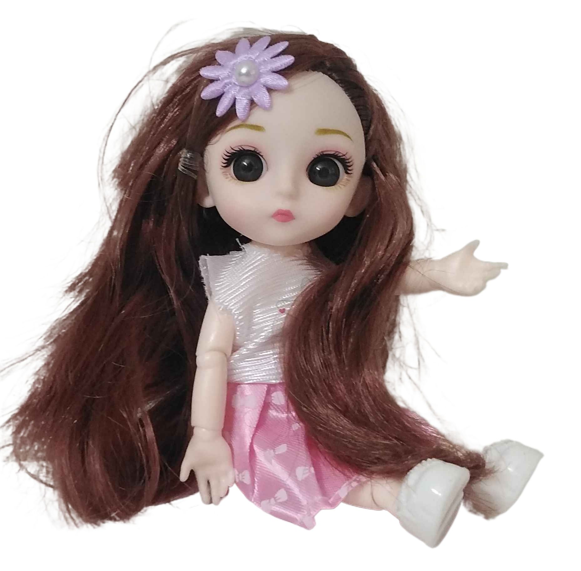 High Quality Bendable Doll 6 Inch (With Key Chain), 1Pcs (Random Character design)