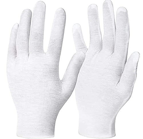 White Cotton Hand Gloves for Men and Women – Ideal for Riders, Drivers, and Daily Hand Protection – Soft Cotton Inner Gloves for Maximum Comfort, Hand Safety, and Sweat Absorption – Perfect for Outdoor Activities and Everyday Use