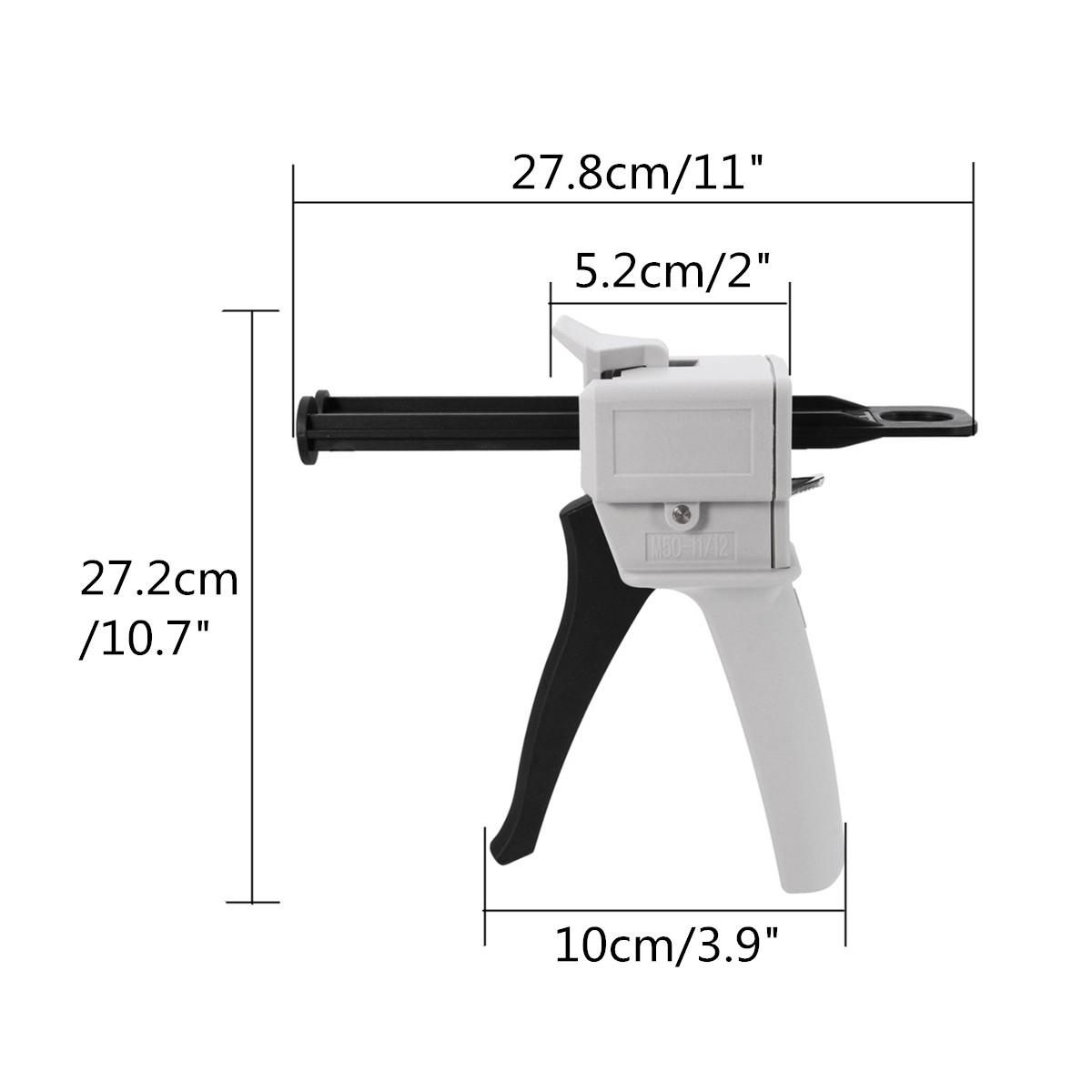 50ML AB Epoxy Glue Gun Aplicador Glue Adhensive Mixed 1 1 y 2 1 Hand