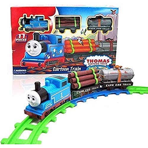 Thomas and Friends Cartoon Toy Train Track Set with Sound for Kids - 11 Pcs
