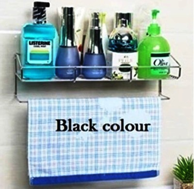 Washroom organizer Bathroom shelf rack toilet rack in black color ...