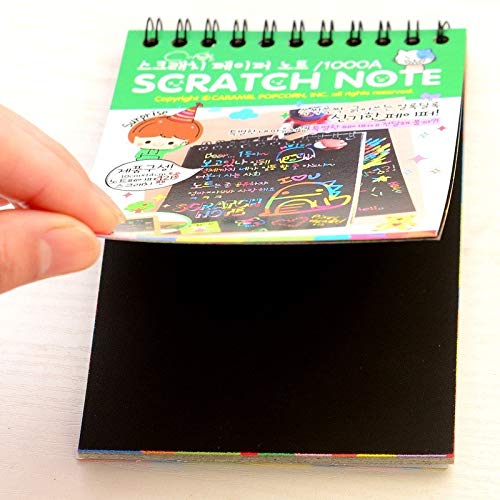 Small Size Kids Painting Scratch Paper Colorful Magic Scratch Art Painting Paper With Drawing Stick Baby Playing Toys