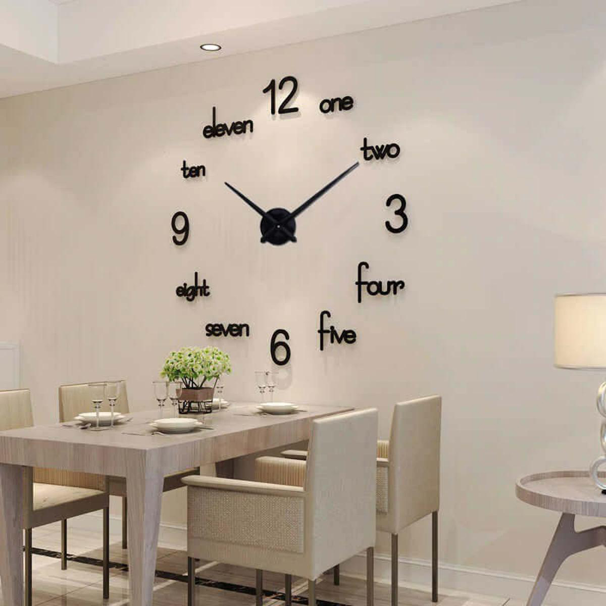 Big    Eleven   wooden    wall   clock  -  3d  LASER  CUT  -  home  decore  wooden wall clock  -  3 multiple counting with in words counting - 24 inches size
