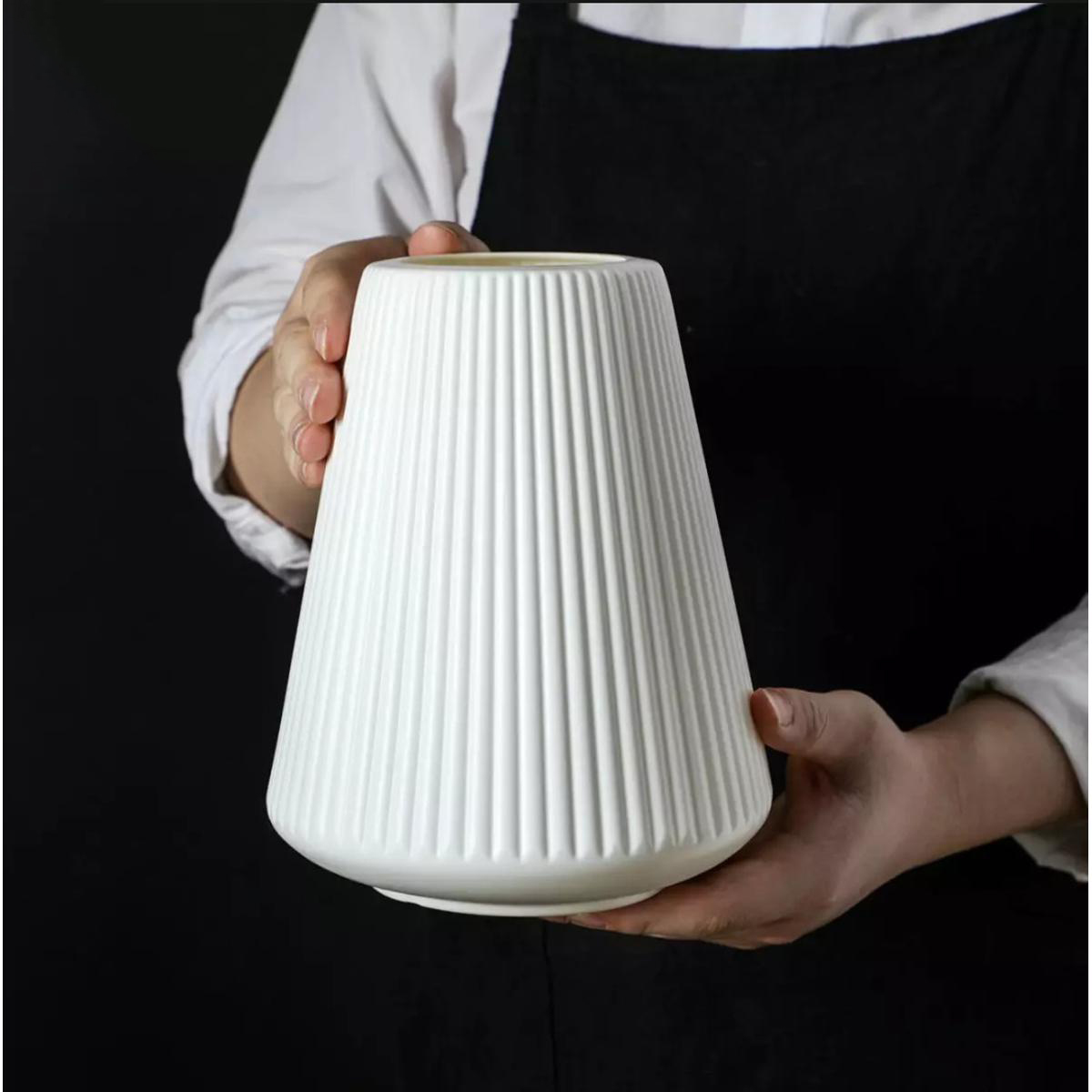 Modern Decorative Vases, Elegant Waterproof Flower Vase for Home Decor