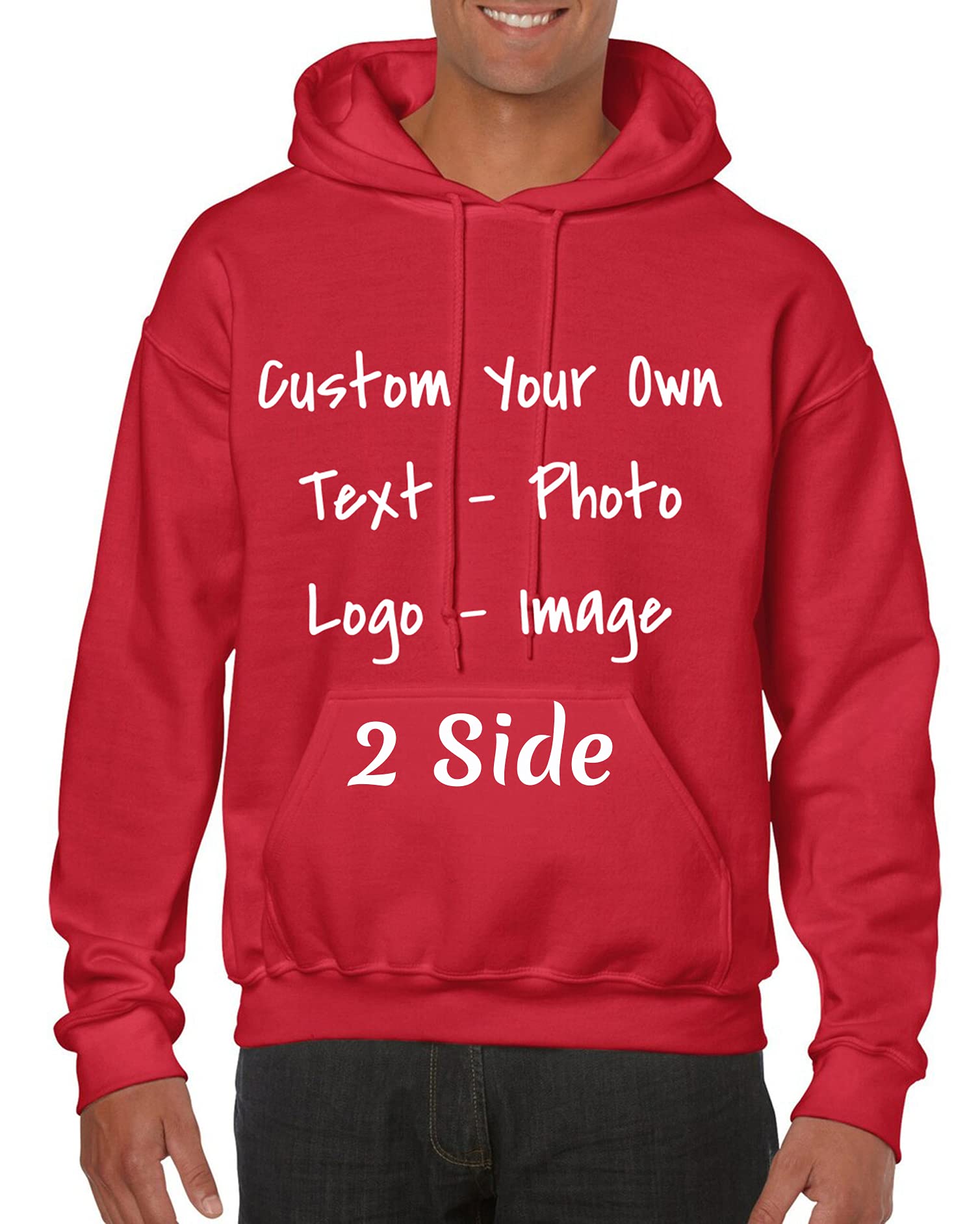 Tee Miracle Design Your Own Hoodie - 2 Sided Custom Jersey Hoodies Pullover Team Sweatshirts