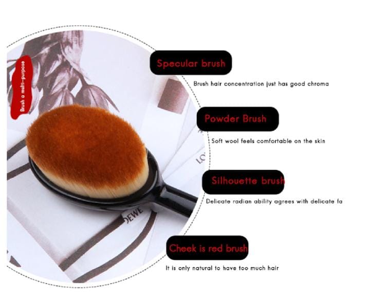 Oval Makeup Foundation Brush Powder Brush Makeup Soft Application Brush-Cosmetic Tools