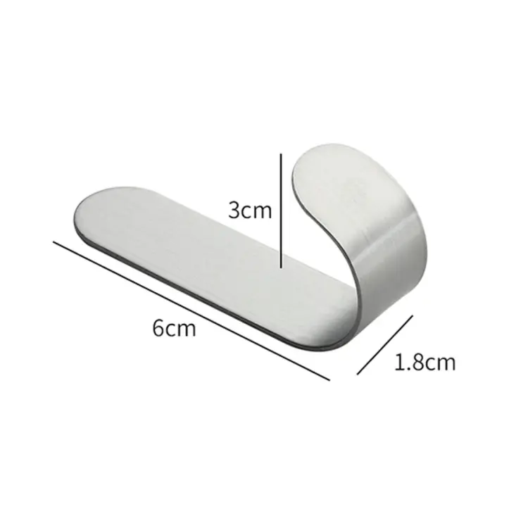 8pcs Stainless Steel Wall Hook Glue Hook Power Self Adhesive Hanger Hooks  Clothes Hats Key Wall Hanging Strong Hook for Bathroom