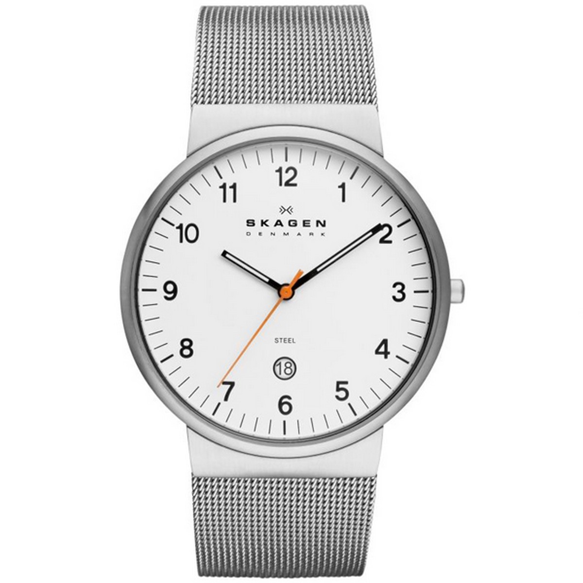 White dial silver online mesh watch