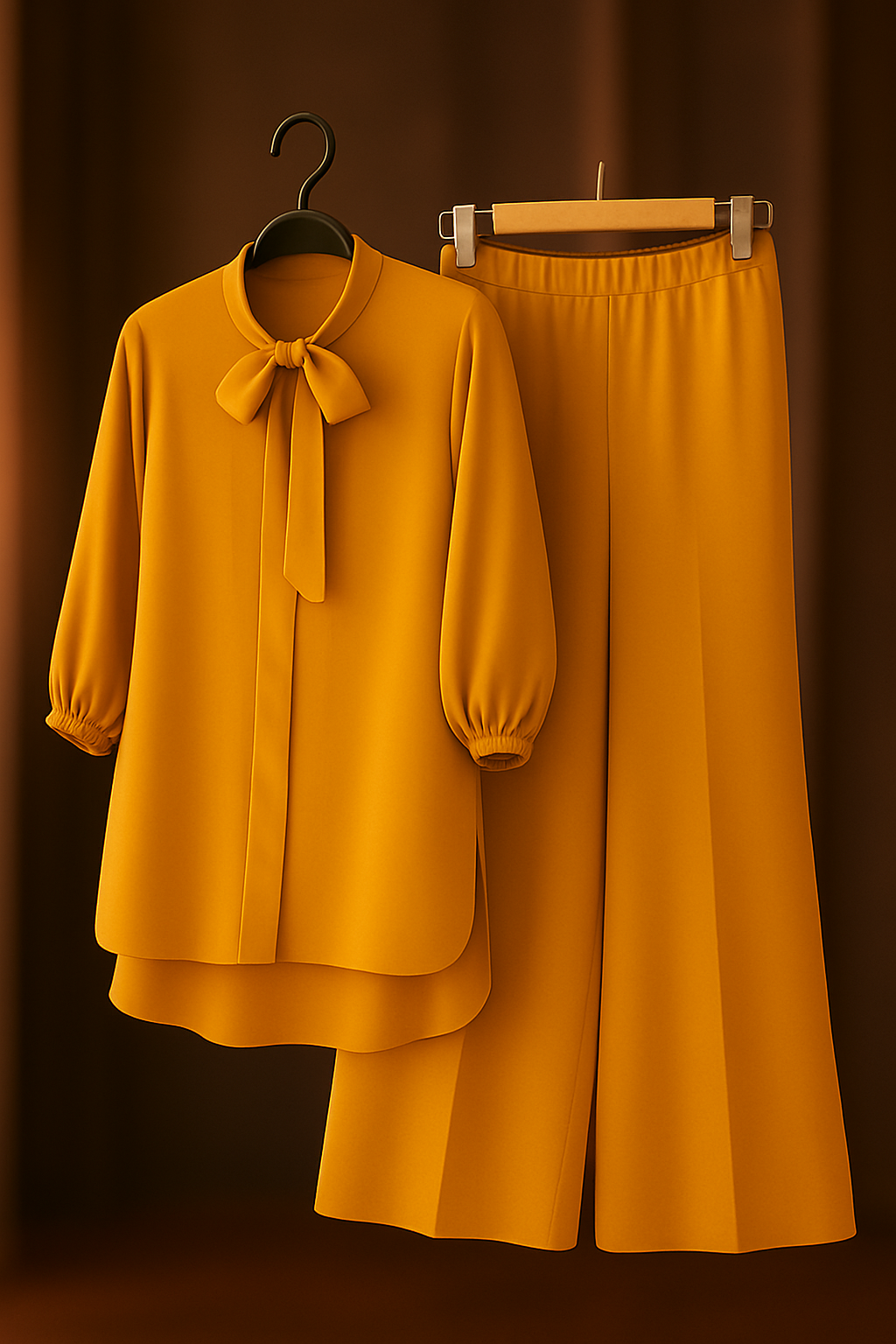 Premium 2-Piece Dress for Girls – Comfortable Fit with Stylish Neck Tie